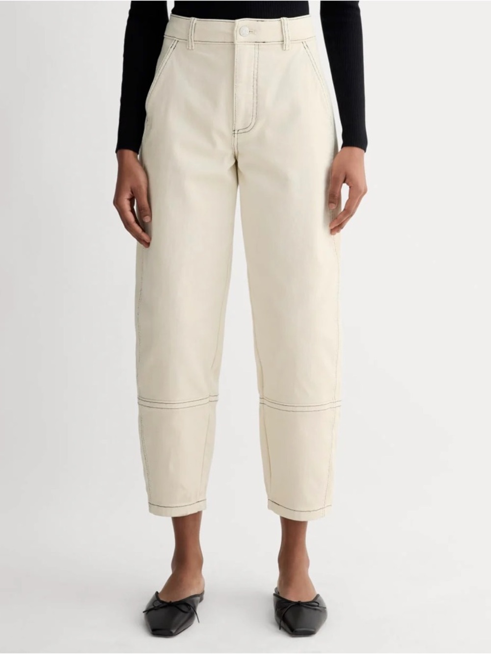 Everlane Utility Barrel Jean in Natural